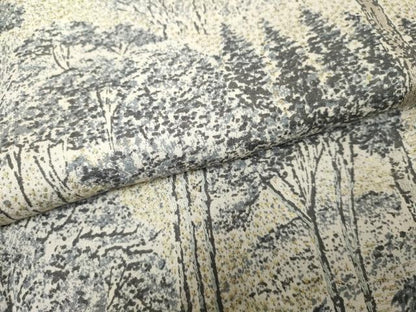 平和屋着物●訪問着　樹林風景文　暈し染め　黒地　金銀糸　正絹　逸品　AABF2075cs