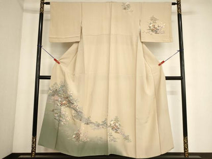 平和屋着物■訪問着 風景文 暈し染め 金彩 正絹 逸品 AABF2098ja