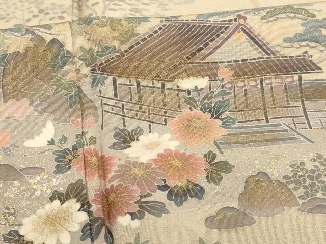 平和屋着物■訪問着 風景文 暈し染め 金彩 正絹 逸品 AABF2098ja
