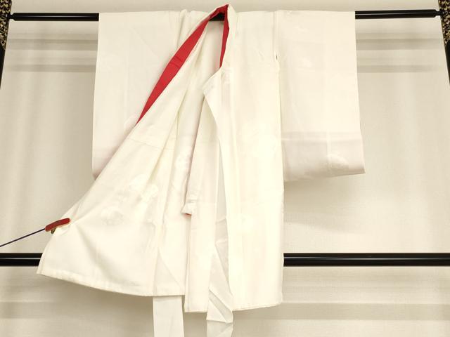 平和屋着物[]お宮参り　女の子　祝着　産着　初着　のしめ　貝合わせ地紋　胡粉色　正絹　逸品　AABF2137ja