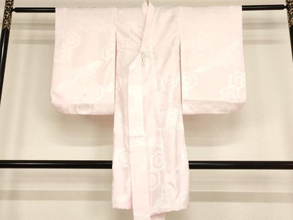 平和屋着物[]七五三　女の子　３歳　祝着　三つ身　長襦袢(袷)セット　花手毬文　暈し染め　金彩　逸品　AABF2142ja