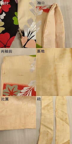 平和屋着物∵女の子 十三参り 子供 祝着 草花文 暈し染め 金銀彩 正絹 逸品 AABF2155ja