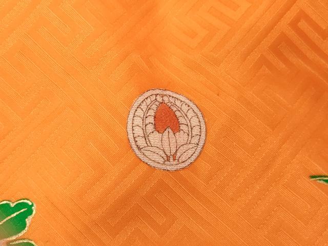 平和屋着物[]七五三　女の子　３歳　祝着　一つ身　長襦袢(無双仕立て)セット　駒刺繍　花車文　金彩　逸品　AABF2156ja