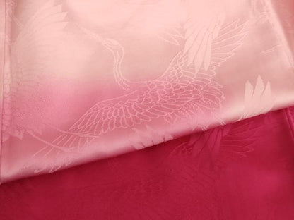 平和屋着物∵女の子 十三参り 子供 祝着 霞文 暈し染め 正絹 逸品 AABF2165ja