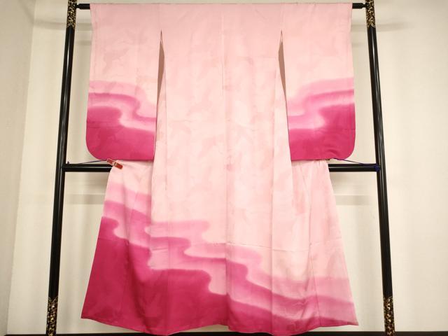 平和屋着物∵女の子 十三参り 子供 祝着 霞文 暈し染め 正絹 逸品 AABF2165ja