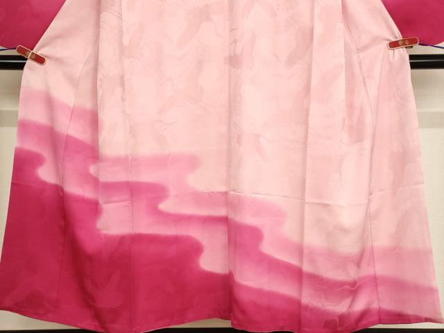 平和屋着物∵女の子 十三参り 子供 祝着 霞文 暈し染め 正絹 逸品 AABF2165ja