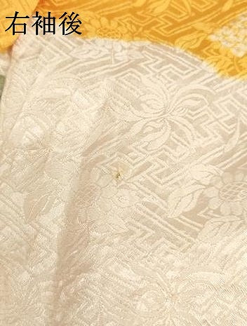 平和屋着物[]七五三　女の子　３歳　祝着　一つ身　総刺繍　絞り　花手毬文　金糸　正絹　逸品　AABF2174ja