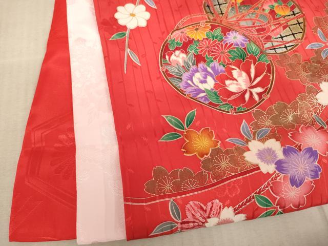 平和屋着物[]お宮参り　女の子　祝着　産着　初着　のしめ　花鼓文　暈し染め　金銀彩　逸品　AABF2176ja