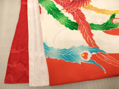 平和屋着物[]お宮参り　女の子　祝着　産着　初着　のしめ　刺繍　鳳凰花文　金銀糸　金銀彩　逸品　AABF2178ja
