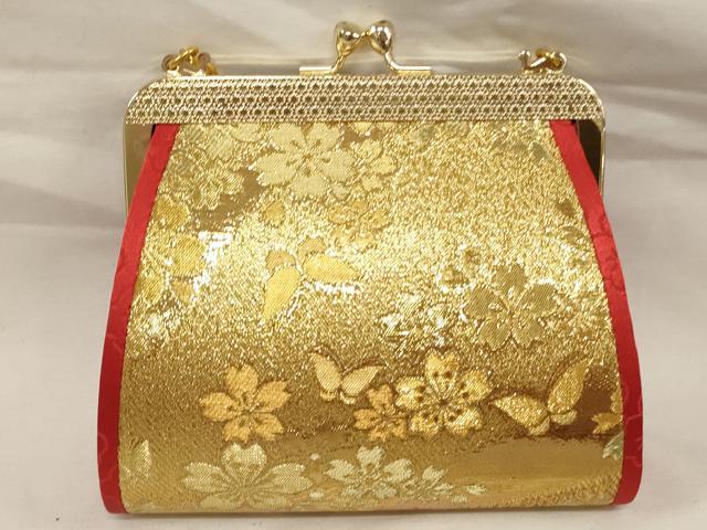 平和屋着物∵七五三　女の子　和装小物　バッグ・草履まとめて5点　花鳥文　桜　手毬　金銀糸　未使用品あり　逸品　AABF2223ja