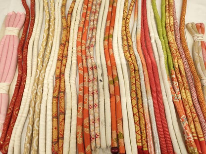 平和屋着物[]七五三　女の子　和装小物　帯締め20本セット　アンティーク　丸ぐけ　刺繍　金銀糸　未使用品あり　逸品　AABF2227ja