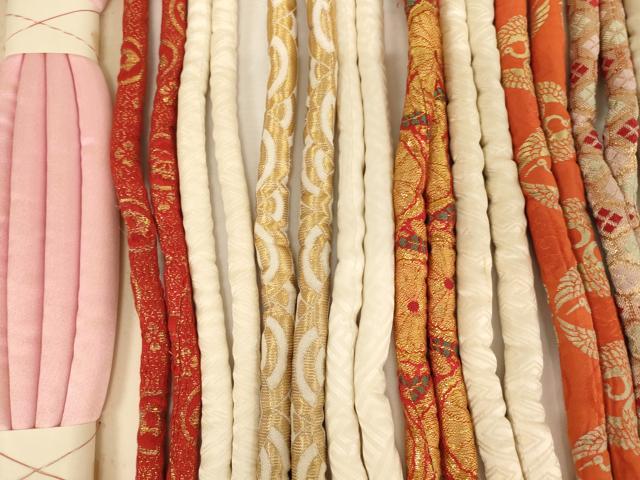 平和屋着物[]七五三　女の子　和装小物　帯締め20本セット　アンティーク　丸ぐけ　刺繍　金銀糸　未使用品あり　逸品　AABF2227ja