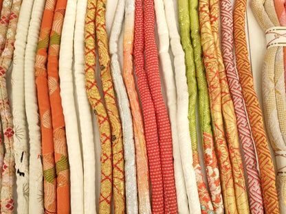 平和屋着物[]七五三　女の子　和装小物　帯締め20本セット　アンティーク　丸ぐけ　刺繍　金銀糸　未使用品あり　逸品　AABF2227ja