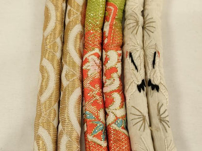 平和屋着物[]七五三　女の子　和装小物　帯締め20本セット　アンティーク　丸ぐけ　刺繍　金銀糸　未使用品あり　逸品　AABF2227ja