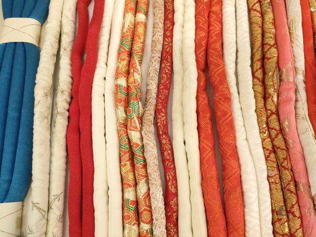平和屋着物[]七五三　女の子　和装小物　帯締め20本セット　アンティーク　丸ぐけ　刺繍　金糸　未使用品あり　逸品　AABF2228ja
