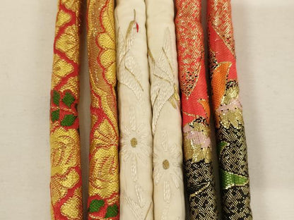 平和屋着物[]七五三　女の子　和装小物　帯締め20本セット　アンティーク　丸ぐけ　刺繍　金糸　未使用品あり　逸品　AABF2228ja