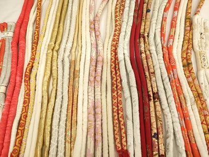 平和屋着物[]七五三　女の子　和装小物　帯締め20本セット　アンティーク　丸ぐけ　刺繍　金銀糸　未使用品あり　逸品　AABF2229ja