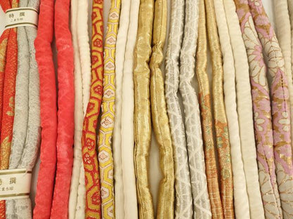 平和屋着物[]七五三　女の子　和装小物　帯締め20本セット　アンティーク　丸ぐけ　刺繍　金銀糸　未使用品あり　逸品　AABF2229ja