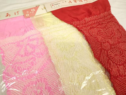 平和屋着物[]七五三　女の子　和装小物　帯揚げ3枚セット　総絞り　逸品　未使用　AABF2230ja