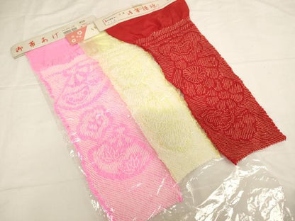 平和屋着物[]七五三　女の子　和装小物　帯揚げ3枚セット　総絞り　逸品　未使用　AABF2230ja