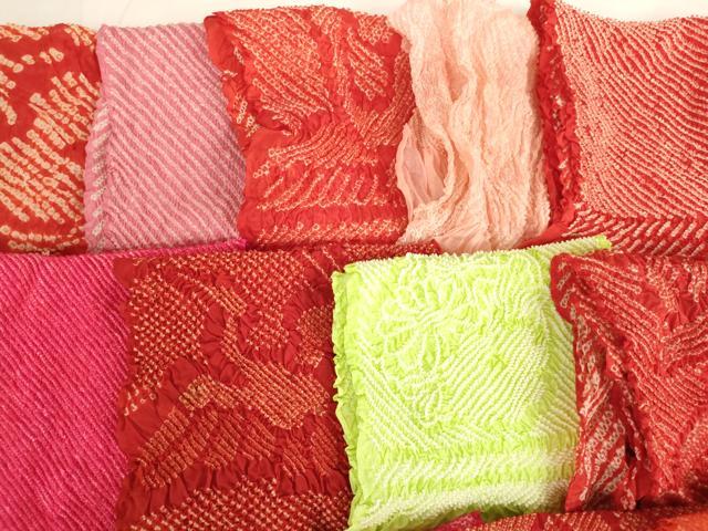 平和屋着物[]七五三　女の子　和装小物　帯揚げ25枚セット　総絞り　中抜き絞り　逸品　AABF2231ja