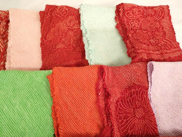 平和屋着物[]七五三　女の子　和装小物　帯揚げ25枚セット　総絞り　中抜き絞り　逸品　AABF2232ja