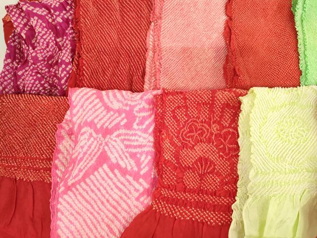 平和屋着物[]七五三　女の子　和装小物　帯揚げ25枚セット　総絞り　中抜き絞り　逸品　AABF2232ja