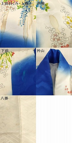 平和屋着物∵女の子 十三参り 子供 祝着 花篭文 暈し染め 金彩 逸品 AABF2237ja