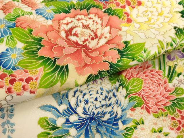 平和屋着物∵女の子 十三参り 子供 祝着 花篭文 暈し染め 金彩 逸品 AABF2237ja