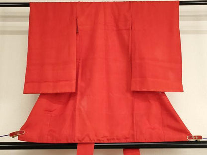 平和屋着物[]七五三　女の子　３歳　祝着　一つ身　紅緋色　逸品　AABF2241ja