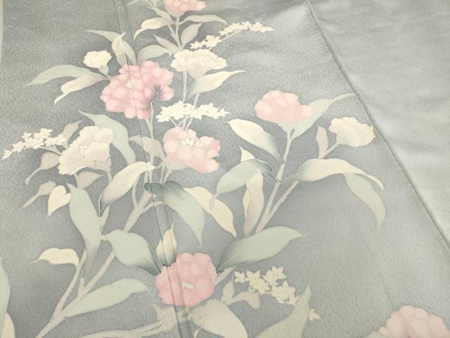 平和屋着物■訪問着 草花文 暈し染め 正絹 逸品 AABF2248ja