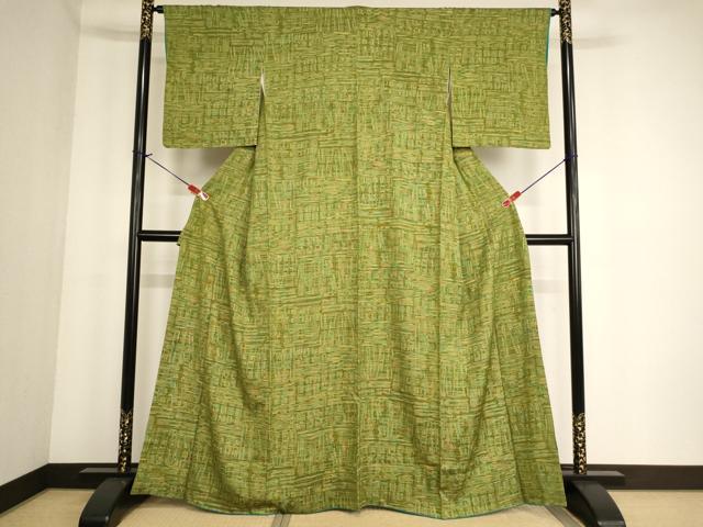 平和屋着物■上質な小紋 幾何学文様 正絹 逸品 AABF2260ja