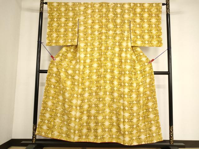 平和屋着物■上質な小紋 花蝶文 正絹 逸品 AABF2266ja