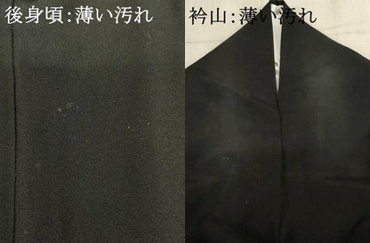 平和屋着物■豪華黒留袖　駒刺繍　エ霞飛鶴花文　金彩　正絹　逸品　AABF2273ja
