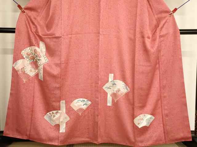 平和屋着物■訪問着 扇面花文 金彩 正絹 逸品 AABF2285ja