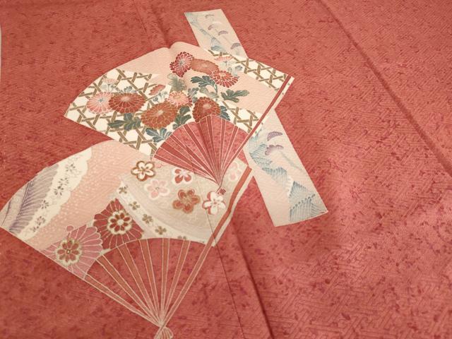平和屋着物■訪問着 扇面花文 金彩 正絹 逸品 AABF2285ja