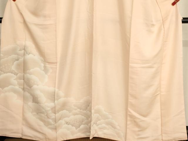 平和屋着物■訪問着 雲重ね花文 暈し染め 正絹 逸品 AABF2287ja