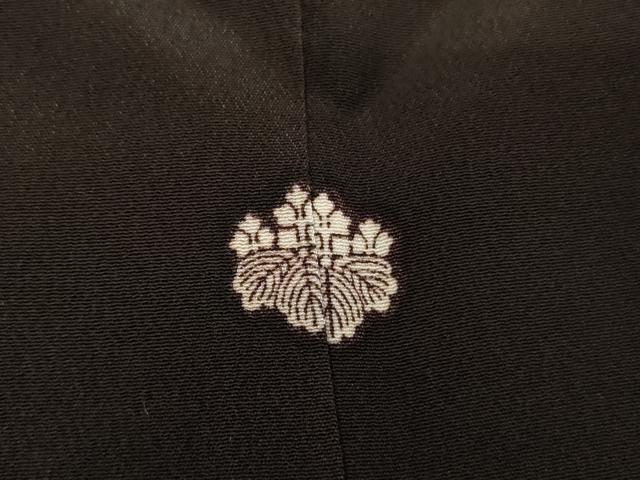 平和屋着物■黒留袖 刺繍 流水尾長鳥花文 金糸 金彩 洗える着物 AABF2297ja