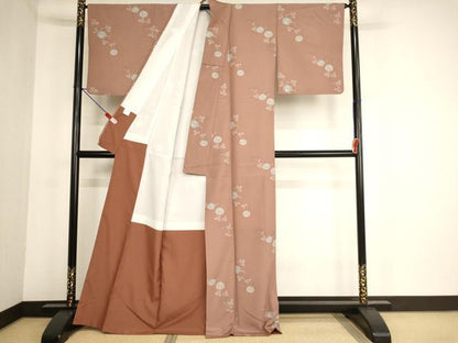 平和屋着物■小紋 光琳菊 洗える着物 AABF2298ja