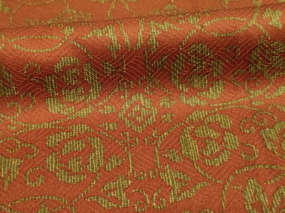 平和屋着物■上質な小紋 更紗花唐草文 正絹 逸品 AABF2299ja