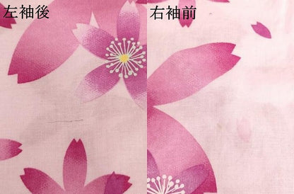 平和屋着物＊夏物 浴衣 子供 女の子 舞桜文 綿 逸品 AABF2310ja