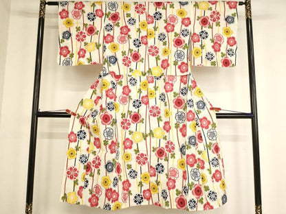 平和屋着物＊夏物 浴衣 子供 女の子 舞梅文 綿 逸品 AABF2311ja
