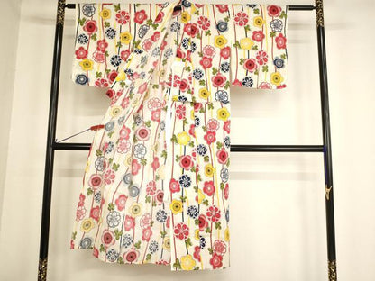 平和屋着物＊夏物 浴衣 子供 女の子 舞梅文 綿 逸品 AABF2311ja