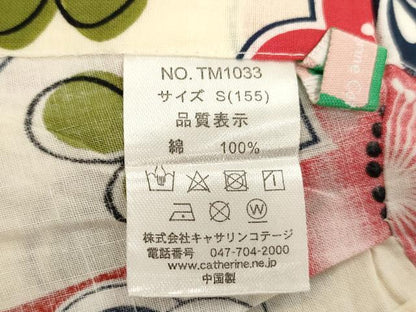 平和屋着物＊夏物 浴衣 子供 女の子 舞梅文 綿 逸品 AABF2311ja