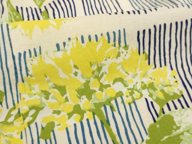 平和屋着物＊夏物 浴衣 子供 女の子 草花文 綿 逸品 AABF2312ja