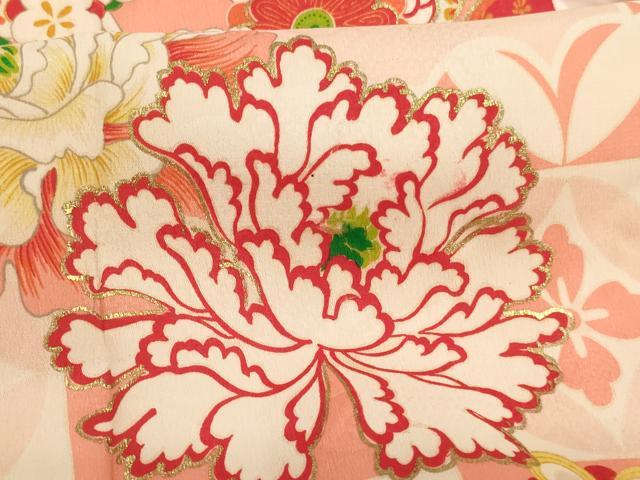 平和屋着物[]お宮参り　女の子　祝着　産着　初着　のしめ　花笠文　金彩　正絹　逸品　AABF2313ja