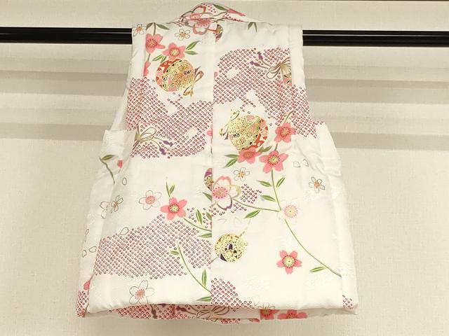 平和屋着物[]七五三　女の子　３歳　被布　鈴桜文　金彩　AABF2315ja