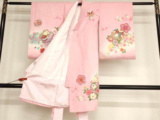 平和屋着物[]お宮参り　女の子　祝着　産着　初着　のしめ　刺繍　手毬花文　金糸　金彩　逸品　AABF2318ja