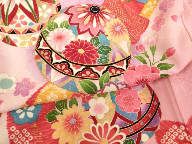 平和屋着物[]お宮参り　女の子　祝着　産着　初着　のしめ　刺繍　手毬花文　金糸　金彩　逸品　AABF2318ja