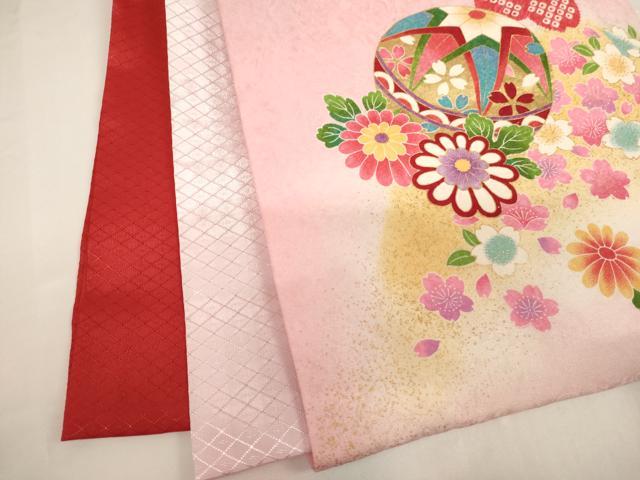 平和屋着物[]お宮参り　女の子　祝着　産着　初着　のしめ　刺繍　手毬花文　金糸　金彩　逸品　AABF2318ja
